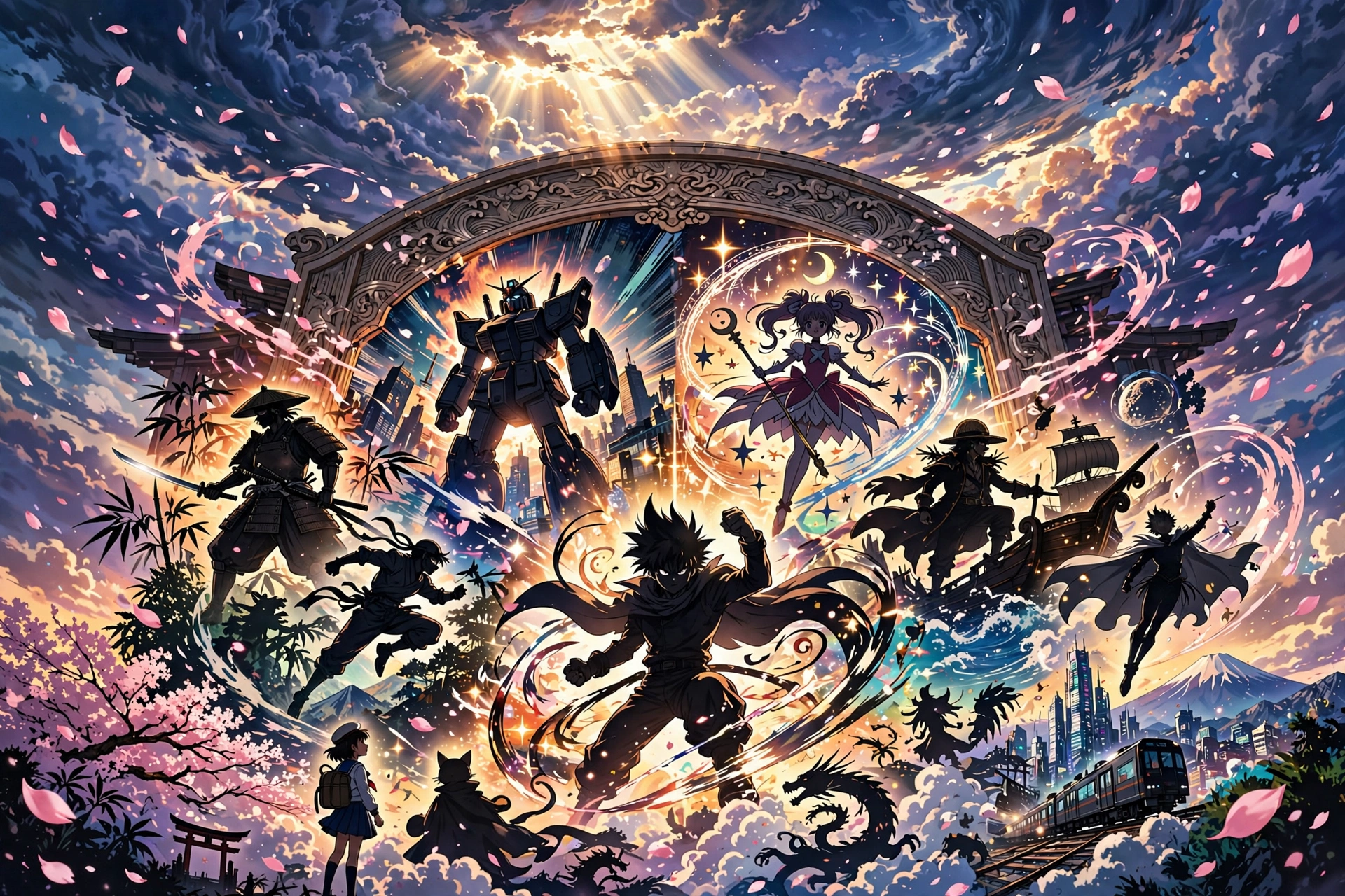 Epic anime hall of fame editorial artwork