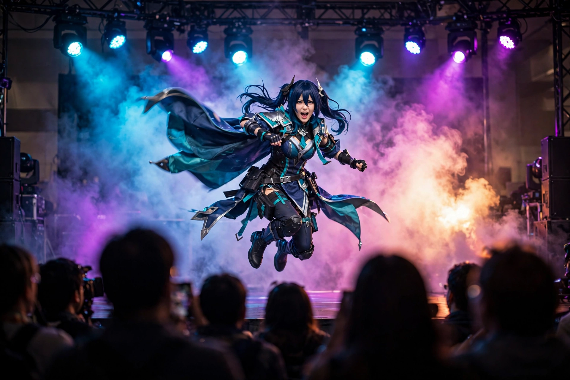Cosplay stage performance editorial
