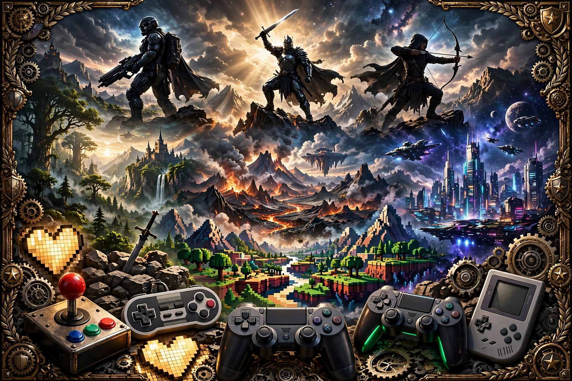 Epic gaming hall of fame editorial artwork